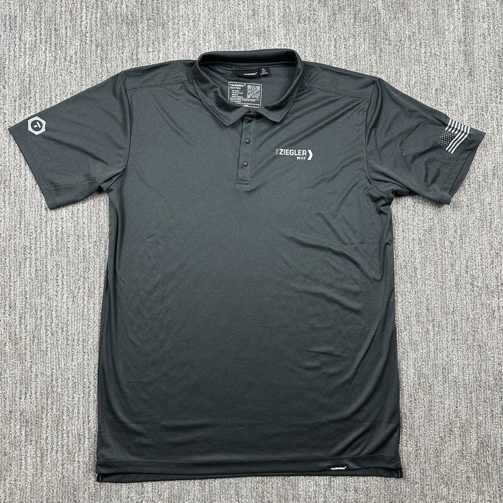 Truewerk Polo Shirt Mens Extra Large Gray Tech Performance Golf Golfing Workwear